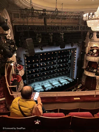 Shaftesbury Theatre Grand Circle D33 view from seat photo