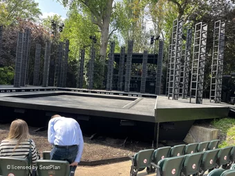 Regent's Park Open Air Theatre Lower Centre E11 view from seat photo