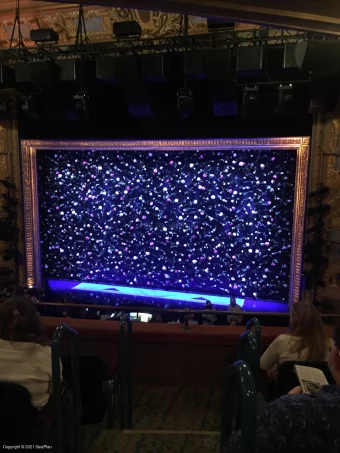 Longacre Theatre Mezzanine E1 view from seat photo