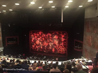 Minskoff Theatre Mezzanine J150 view from seat photo