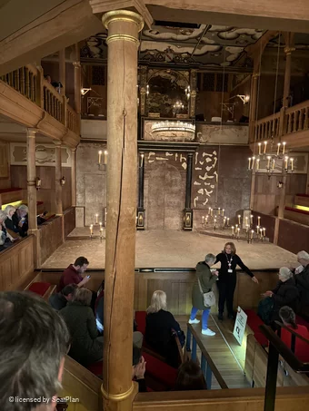 Sam Wanamaker Playhouse Playhouse Lower Gallery C21 view from seat photo