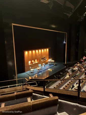 Barbican Theatre Circle DD13 view from seat photo