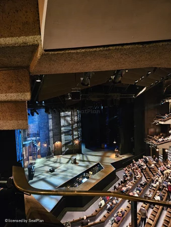 Barbican Theatre Upper Circle A61 view from seat photo