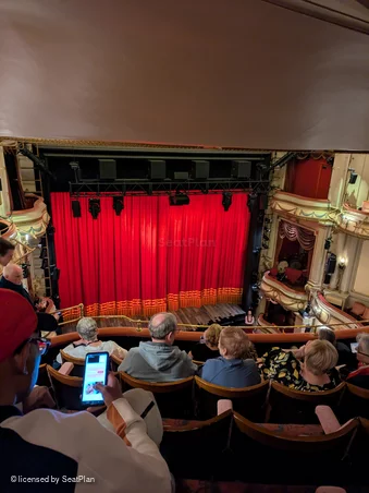 Noel Coward Theatre Grand Circle F24 view from seat photo