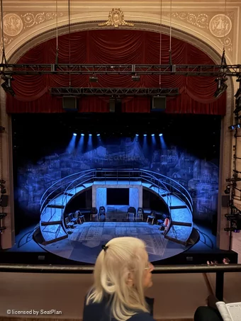 Samuel J. Friedman Theatre Mezzanine BB112 view from seat photo