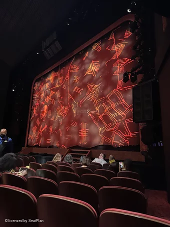 Minskoff Theatre Orchestra H14 view from seat photo