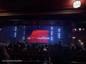 Dominion Theatre Stalls Y16 view from seat photo