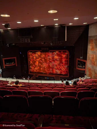 Minskoff Theatre Mezzanine K147 view from seat photo