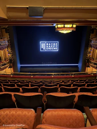 Belasco Theatre Mezzanine G105 view from seat photo