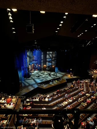 Barbican Theatre Upper Circle A54 view from seat photo