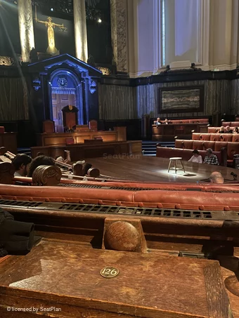London County Hall Courtroom Stalls E126 view from seat photo