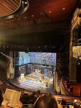 Stephen Sondheim Theatre Mezzanine FF14 view from seat photo