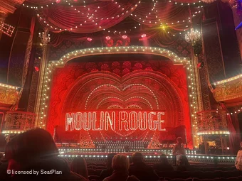 Piccadilly Theatre Stalls K13 view from seat photo