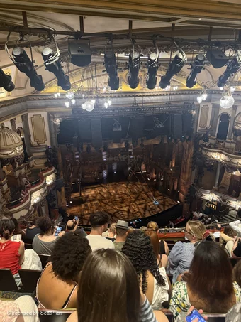 Victoria Palace Theatre Grand Circle H34 view from seat photo