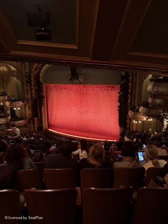 New Amsterdam Theatre Mezzanine LL24 view from seat photo