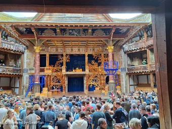 Shakespeare's Globe Theatre Lower Gallery - Bay H D40 view from seat photo