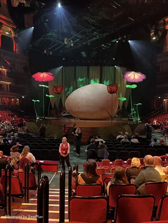 Royal Albert Hall Stalls K 9 81 view from seat photo