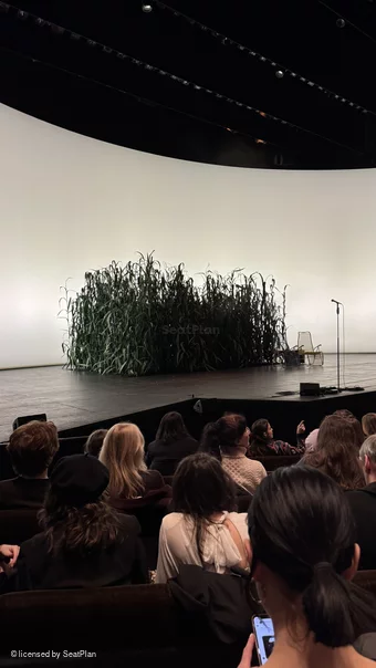 Barbican Theatre Stalls F38 view from seat photo