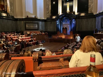 London County Hall Courtroom Stalls F185 view from seat photo