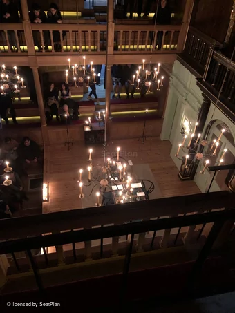 Sam Wanamaker Playhouse Playhouse Upper Gallery CC2 view from seat photo