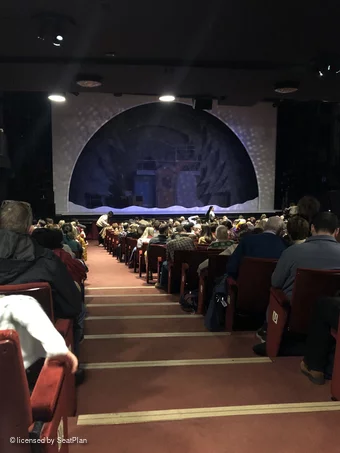 Peacock Theatre Stalls Y25 view from seat photo