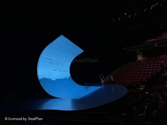 Vivian Beaumont Theater Orchestra J107 view from seat photo