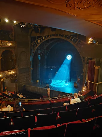 Palace Theatre Dress Circle F5 view from seat photo