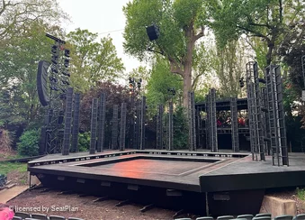 Regent's Park Open Air Theatre Lower Left G12 view from seat photo