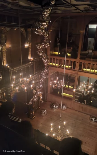 Sam Wanamaker Playhouse Playhouse Upper Gallery DC1 view from seat photo