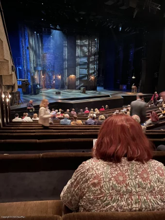 Barbican Theatre Stalls Q47 view from seat photo