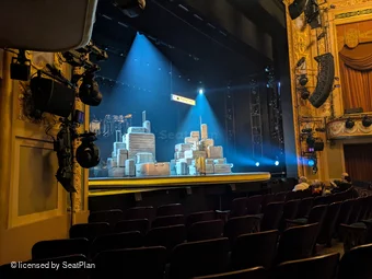 Longacre Theatre Orchestra G14 view from seat photo