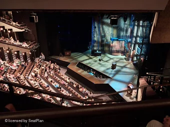 Barbican Theatre Upper Circle B6 view from seat photo