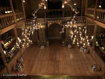 Sam Wanamaker Playhouse Playhouse Upper Gallery A13 view from seat photo