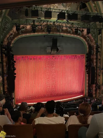 New Amsterdam Theatre Mezzanine JJ7 view from seat photo