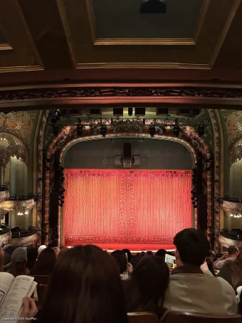 New Amsterdam Theatre Mezzanine KK109 view from seat photo