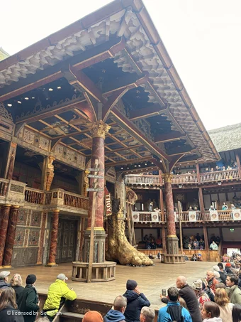 Shakespeare's Globe Theatre Lower Gallery - Bay N E92 view from seat photo