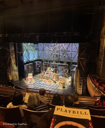 Stephen Sondheim Theatre Mezzanine EE8 view from seat photo