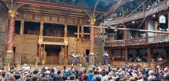 Shakespeare's Globe Theatre Lower Gallery - Bay H C42 view from seat photo