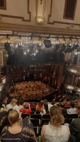 Victoria Palace Theatre Grand Circle J38 view from seat photo