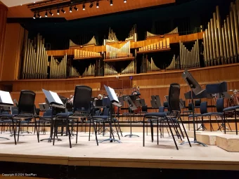 Royal Festival Hall Front Stalls A16 view from seat photo