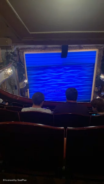 Novello Theatre Grand Circle F21 view from seat photo