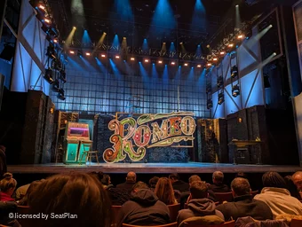 Stephen Sondheim Theatre Orchestra F114 view from seat photo