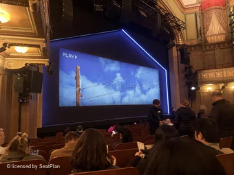 Booth Theatre Orchestra J11 view from seat photo
