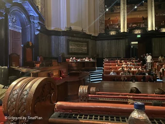London County Hall Courtroom Stalls E114 view from seat photo