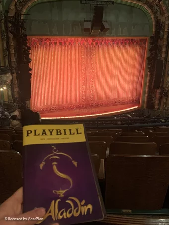 New Amsterdam Theatre Mezzanine KK13 view from seat photo