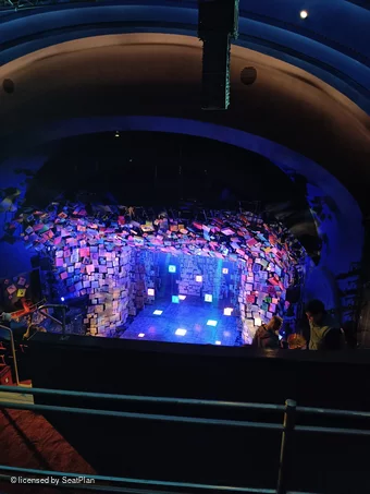 Cambridge Theatre Upper Circle H10 view from seat photo