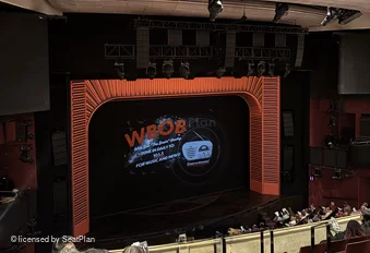 Marquis Theatre Mezzanine G13 view from seat photo