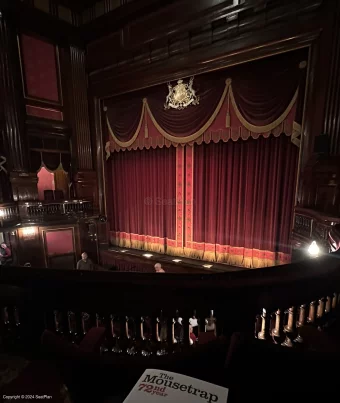 St Martin's Theatre Dress Circle B18 view from seat photo