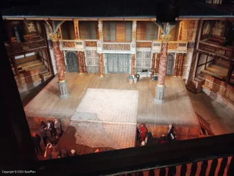 Shakespeare's Globe Theatre Upper Gallery - Bay G G12 view from seat photo