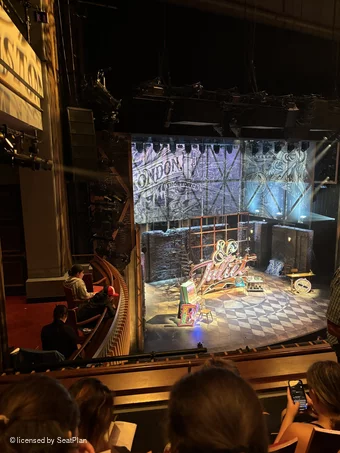 Stephen Sondheim Theatre Mezzanine CC15 view from seat photo